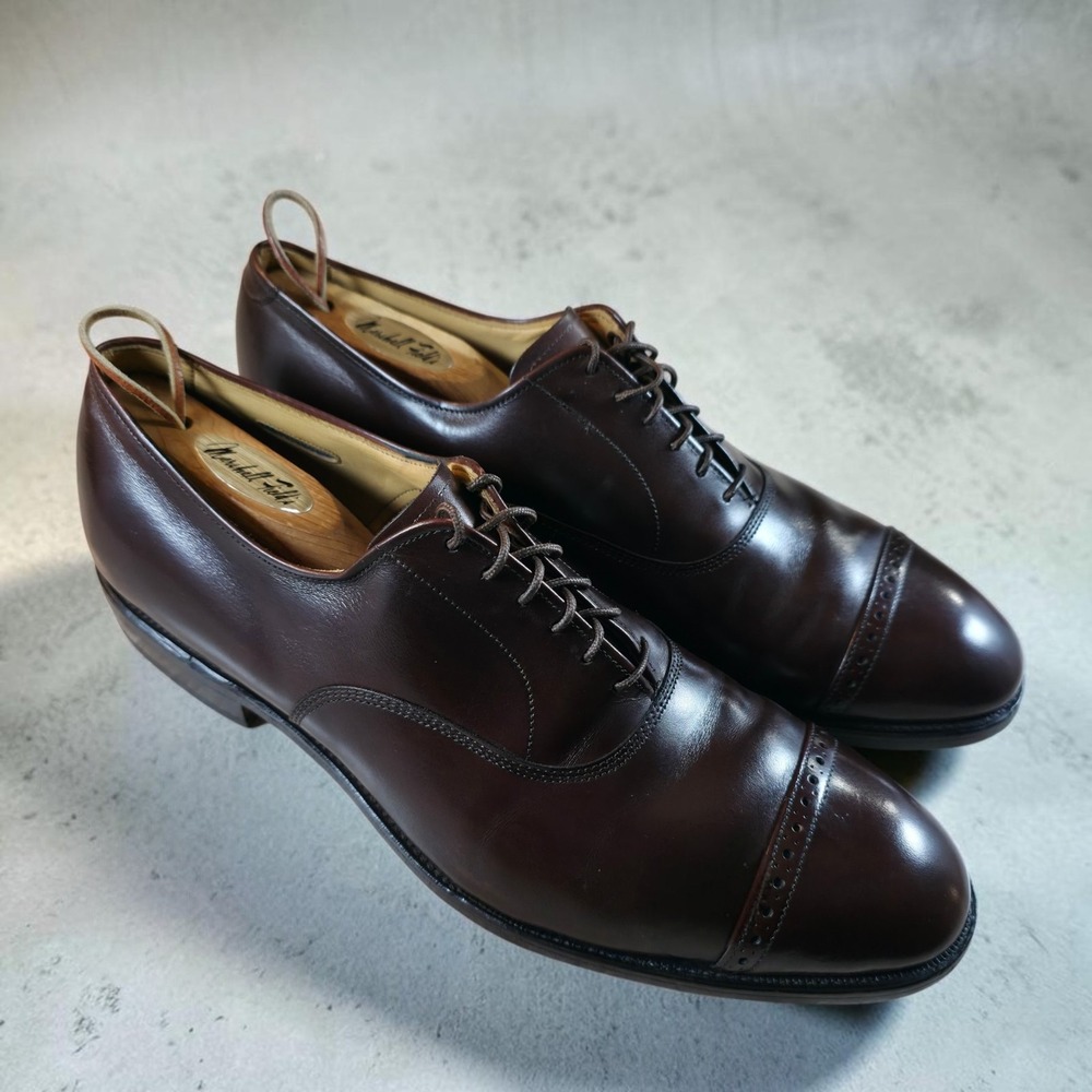 Allen Edmonds Fifth Avenue Cap-Toe Dress Shoes Mahogany Mens 10.5 D *Excellent.